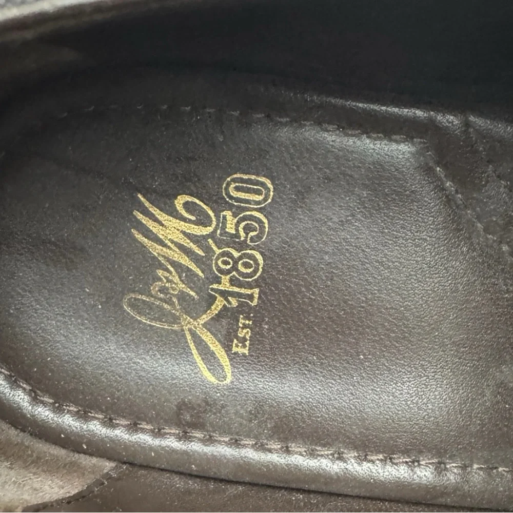 Johnston & Murphy 27-1808 Mens Black Suede /Brown Leather Size 11 Medium EUC